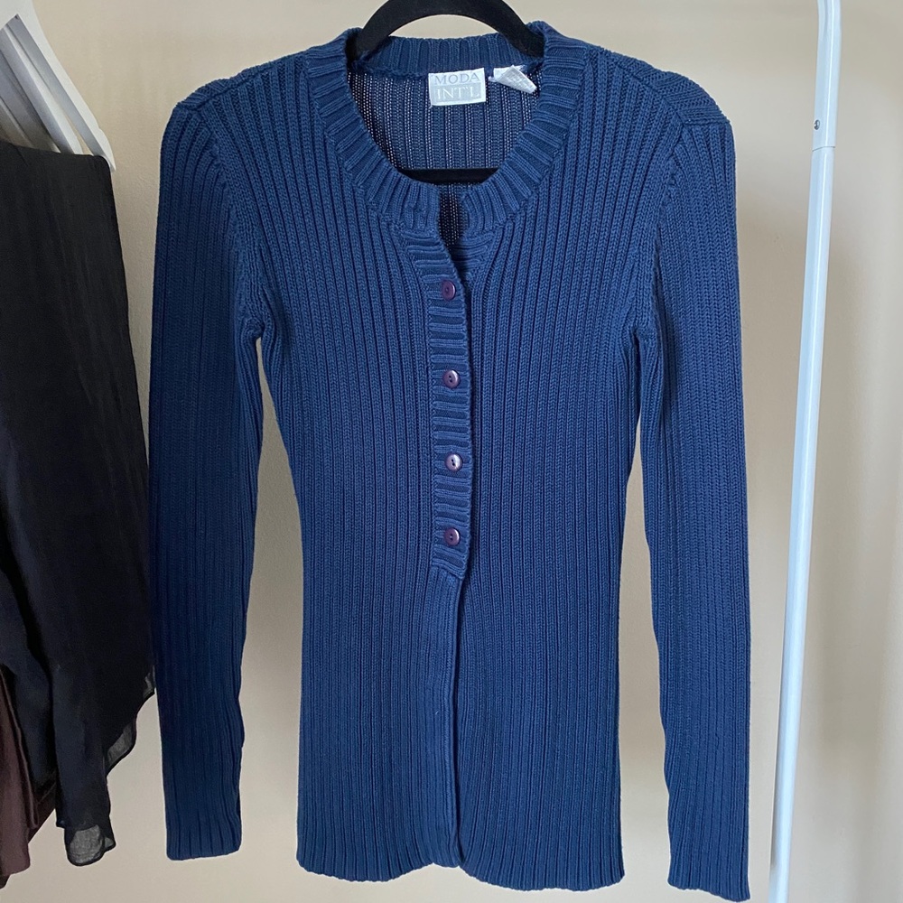 Defined Button-Up Sweater